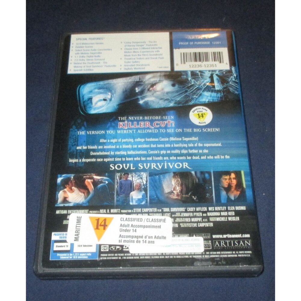 Soul Survivors (DVD, 2002, Widescreen) - Picture 3 of 3